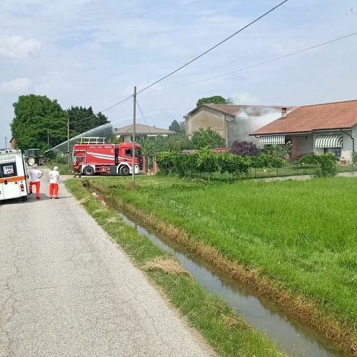 I soccorsi in azione a Cavour