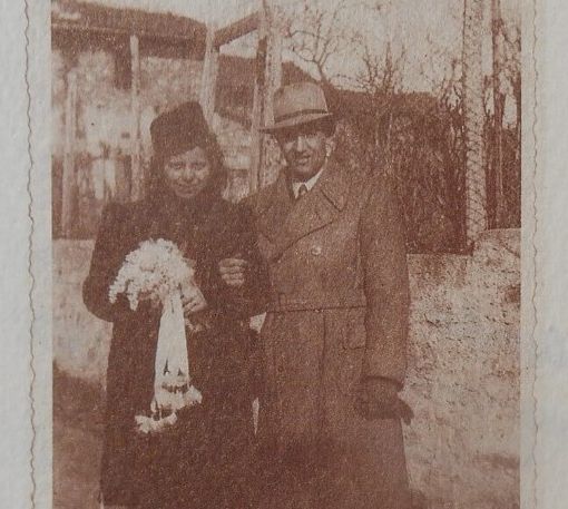 Francesca ed Evasio nel giorno del matrimonio