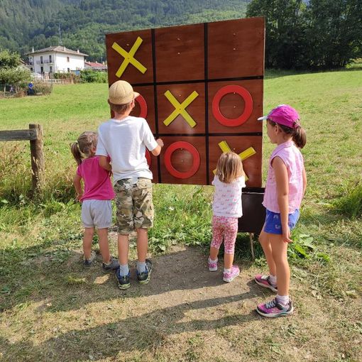 Uno dei giochi del nuovo parco giochi diffuso di Fenestrelle