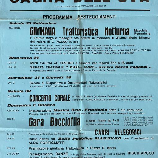 Dalla gimkana trattoristica a San Bernardino: 50 anni di storia attraverso i manifesti delle feste