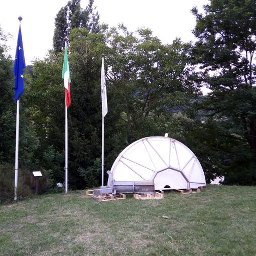 La nuova antenna da installare all'osservatorio astronomico di Luserna San Giovanni