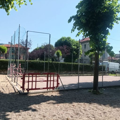 Il campetto da basket di via Ribet