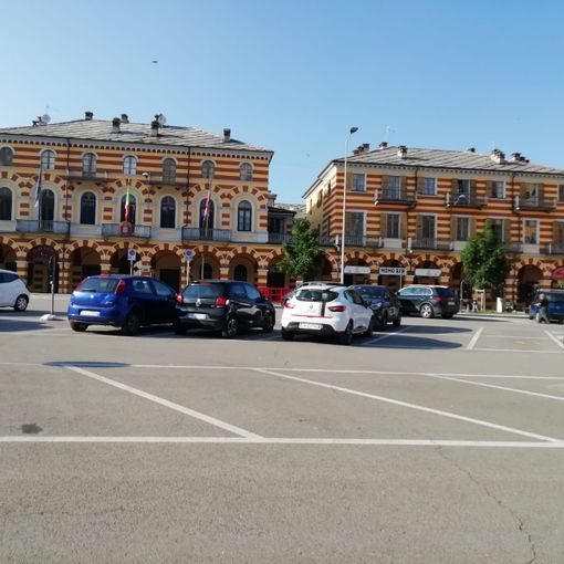 Piazza Partigiani a Luserna San Giovanni