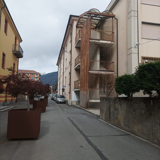 Le scale dell’ex Alberti di Luserna San Giovanni