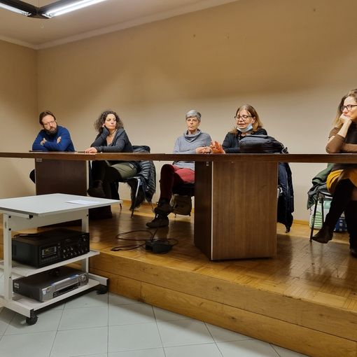 Da sinistra gli assessori Demuro e Difino, la sindaca Brussino, la direttrice Borghese e la vicesindaca Ferrari nell’incontro venerdì