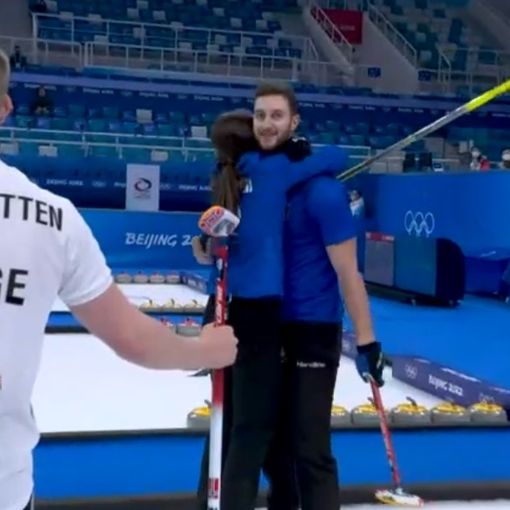 Mosaner e Costantini festeggiano al termine della finale