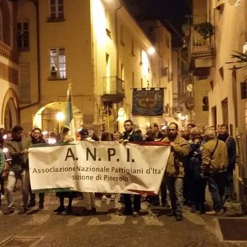Una vecchia fiaccolata a Pinerolo