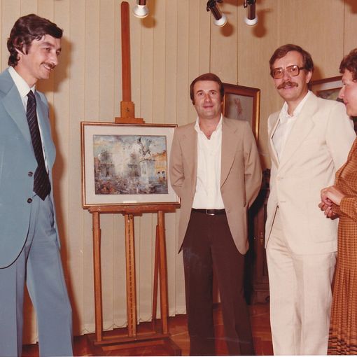 L’inaugurazione del 6 settembre 1980, con Pierluigi Losano secondo da sinistra