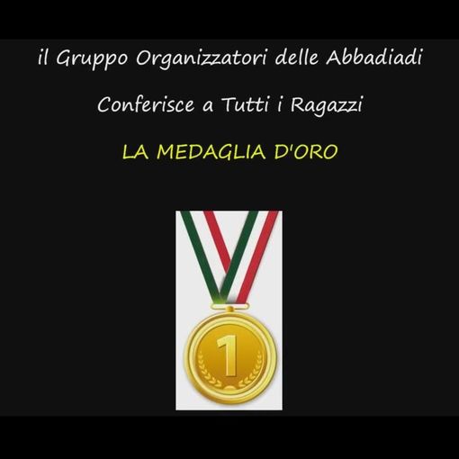 Rinviate le Abbadiadi, ma tutti i ragazzi vincono la medaglia d’oro