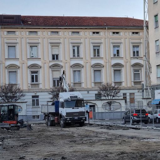 Il cantiere di piazza Roma