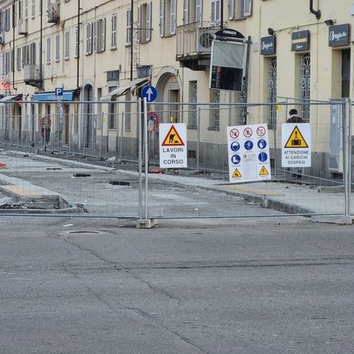 Il cantiere di piazza Roma