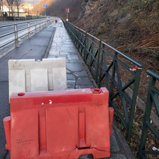 Porte: lavori di messa in sicurezza del versante sopra la ciclabile