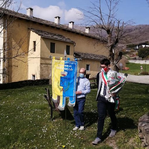 Renzo Costantin, sindaco di Pramollo (a destra)