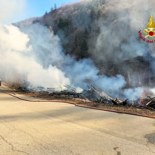 I vigili del fuoco in azione