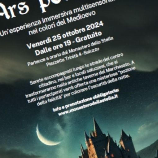 Venerdì 25 ottobre a Saluzzo, Ars Potionis, una esperienza immersiva multisensoriale nel Medioevo