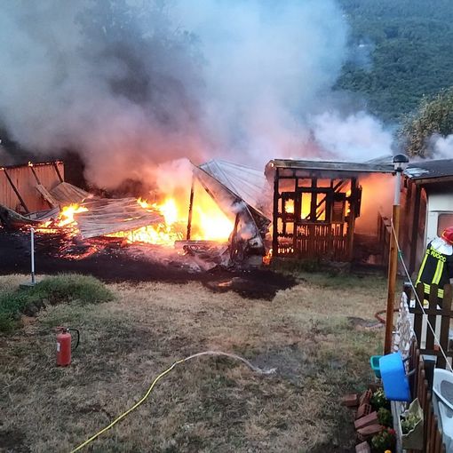 L'incendio di stamattina a Villar Pellice