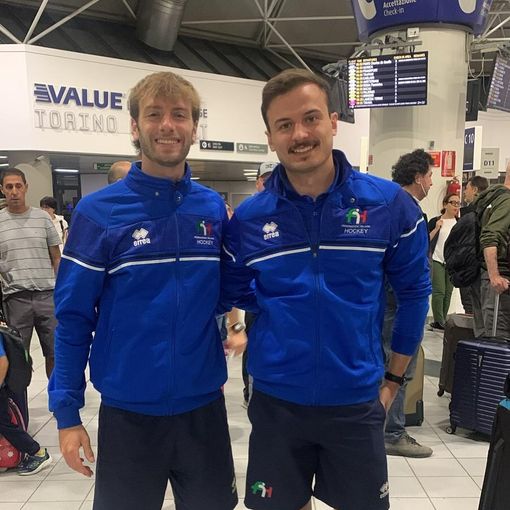 Alberto Ughetto e Andrea Dell'Anno con la tuta della nazionale