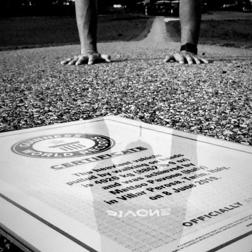 Il certificato del Guinness dei Primati