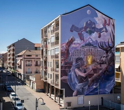 Nichelino dedica un murale al gioiello del territorio: la Palazzina di Stupinigi