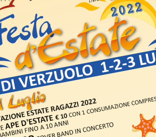Dal 1° al 3 luglio è Festa d’Estate a Villa di Verzuolo