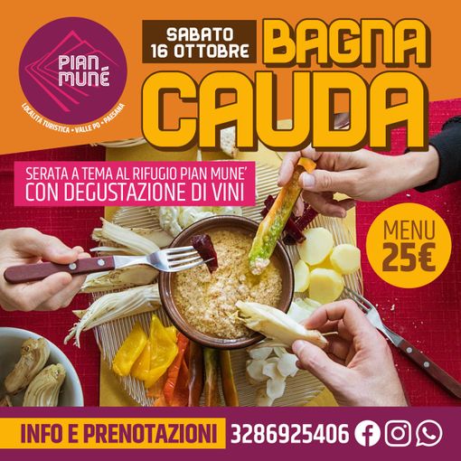 Serata a Tema, la bagna caöda regina della tavola a Pian Munè di Paesana