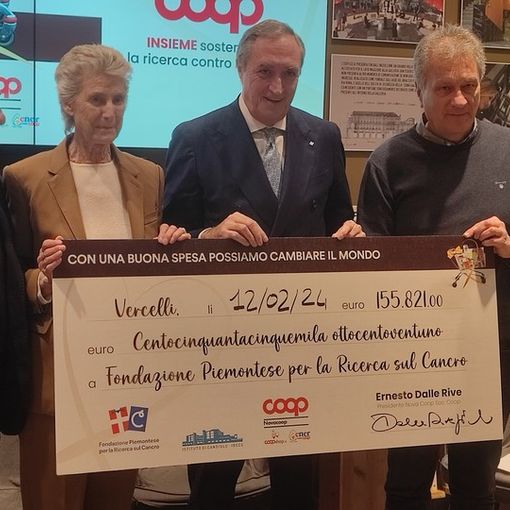 Novacoop a fianco di Candiolo contro il tumore al seno: raccolti 155 mila euro