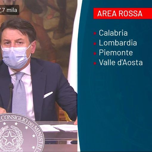 E' ufficiale: il Piemonte è in zona rossa, misure in vigore da venerdì. Servirà l'autocertificazione per uscire di casa