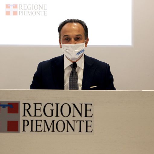 Il governatore del Piemonte, Alberto Cirio