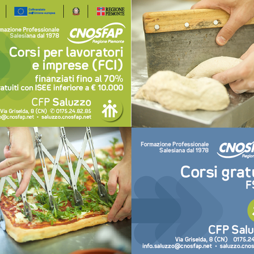Iscrizioni aperte ai corsi di qualifica, riqualifica e aggiornamento per adulti occupati presso la sede di Saluzzo di Cnos-Fap