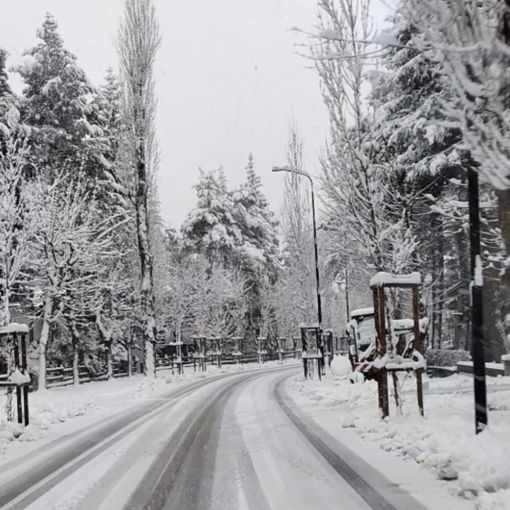 neve in via di Bardonecchia