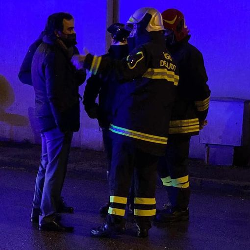 pompieri in azione a Moncalieri