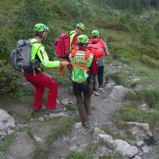 Soccorso alpino in azione