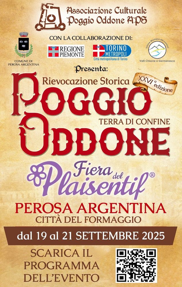 A Perosa Argentina appuntamento con la rievocazione storica Poggio Oddone e con il Plaisentif® A Perosa Argentina appuntamento con la rievocazione storica Poggio Oddone e con il Plaisentif®