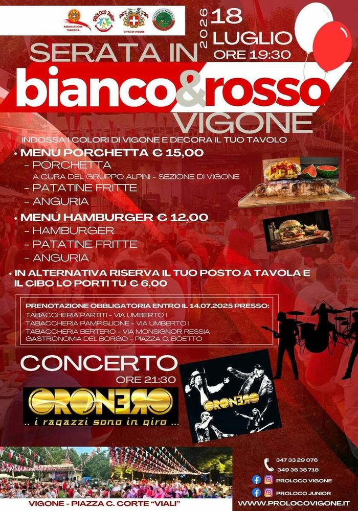 Bianco, rosso e tanta musica: Vigone è pronta a fare festa