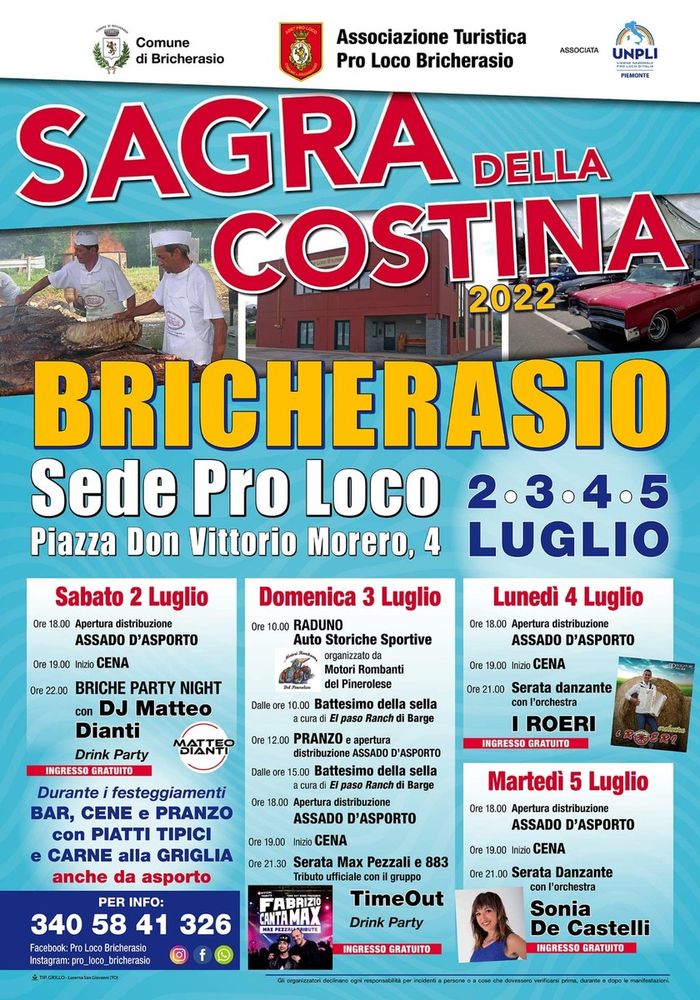Dj, orchestre e un tributo a Max Pezzali: arriva la Sagra della costina con le sue serate danzanti