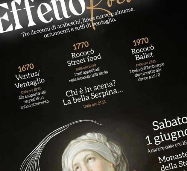 Sabato 1 giugno, dalle ore 19,30, andrà in scena al Monastero della Stella di Saluzzo &quot;Effetto Rococò&quot;