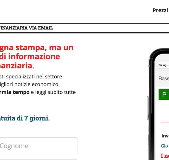 Nasce Buongiorno Economia, il primo servizio di rassegna stampa verticale ragionato