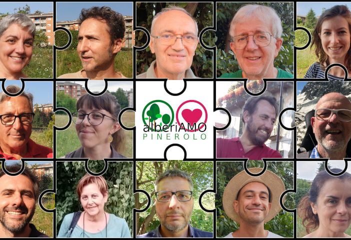 I componenti che portano avanti il progetto ‘Alberiamo Pinerolo’