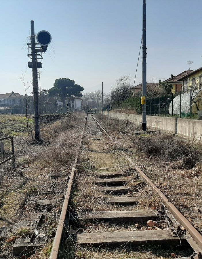 Un tratto della Pinerolo-Torre Pellice a Bricherasio