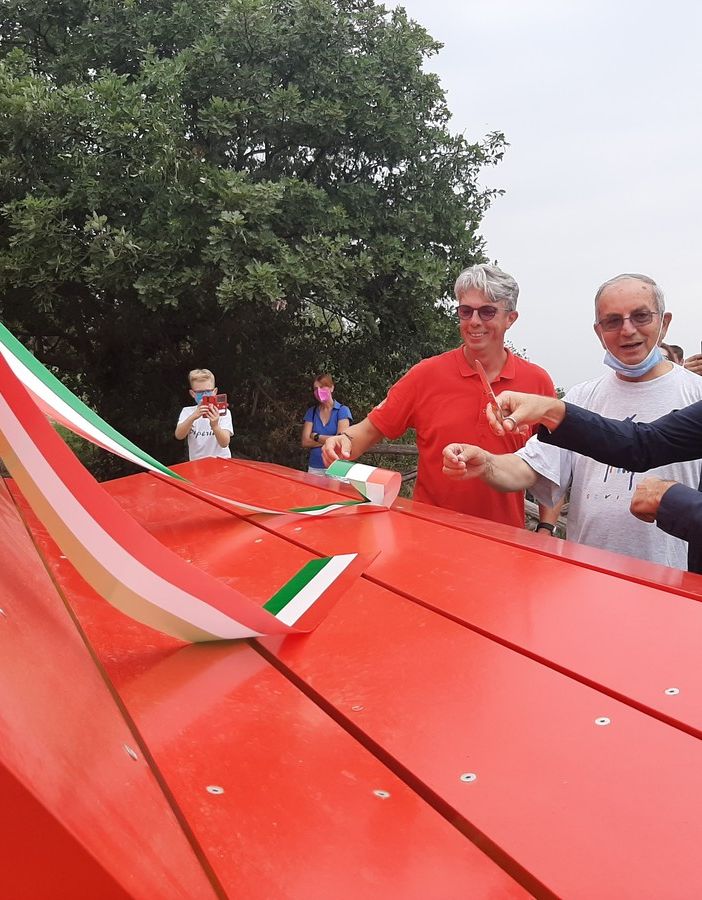 Inaugurazione panchina gigante Rocca di Cavour