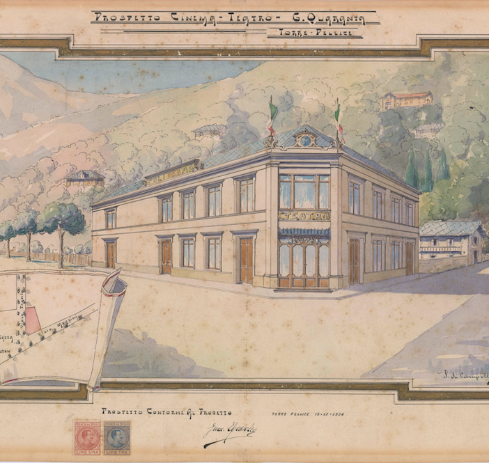 Il prospetto del Cinema-Teatro