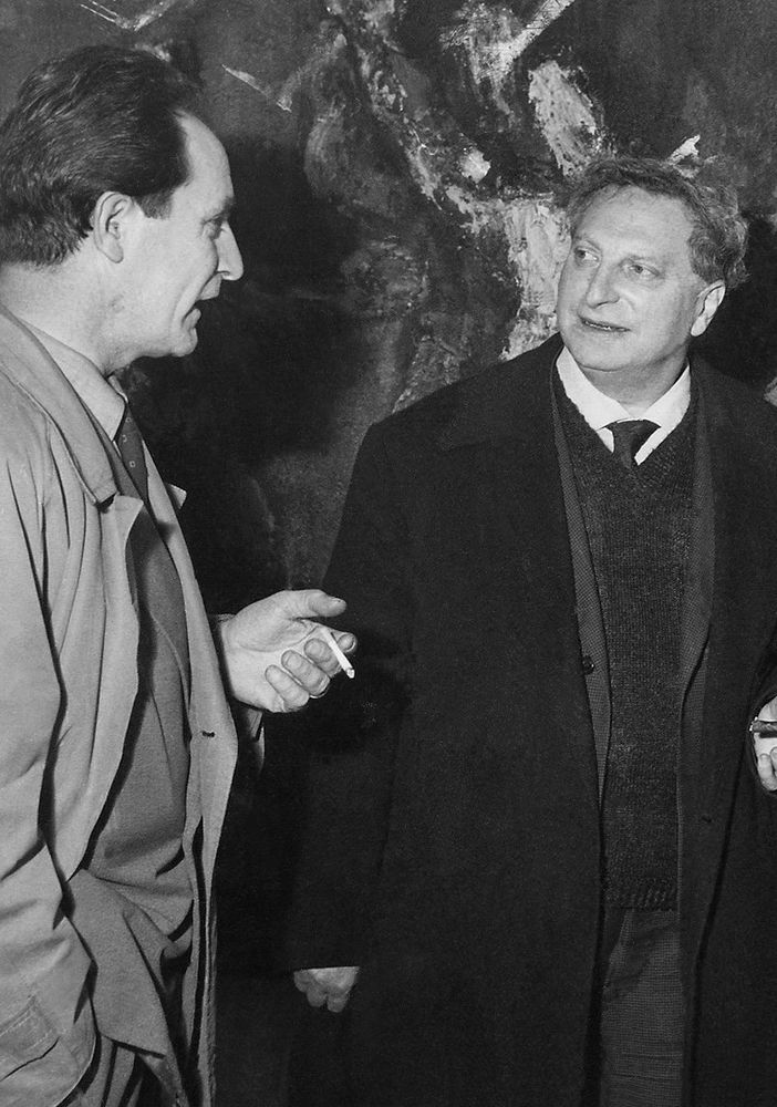 Filippo Scroppo e Carlo Levi nel 1976 (archivio famiglia Scroppo)