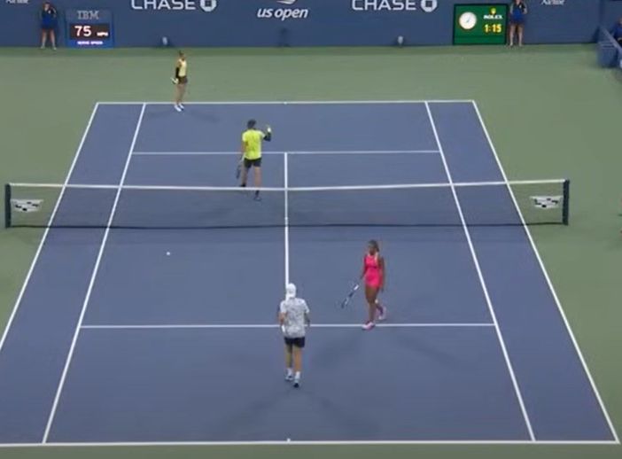 Errani e Vavassori festeggiano dopo il match point messo a segno