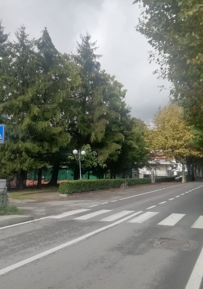 L’attraversamento pedonale già illuminato di via Matteotti a Luserna San Giovanni