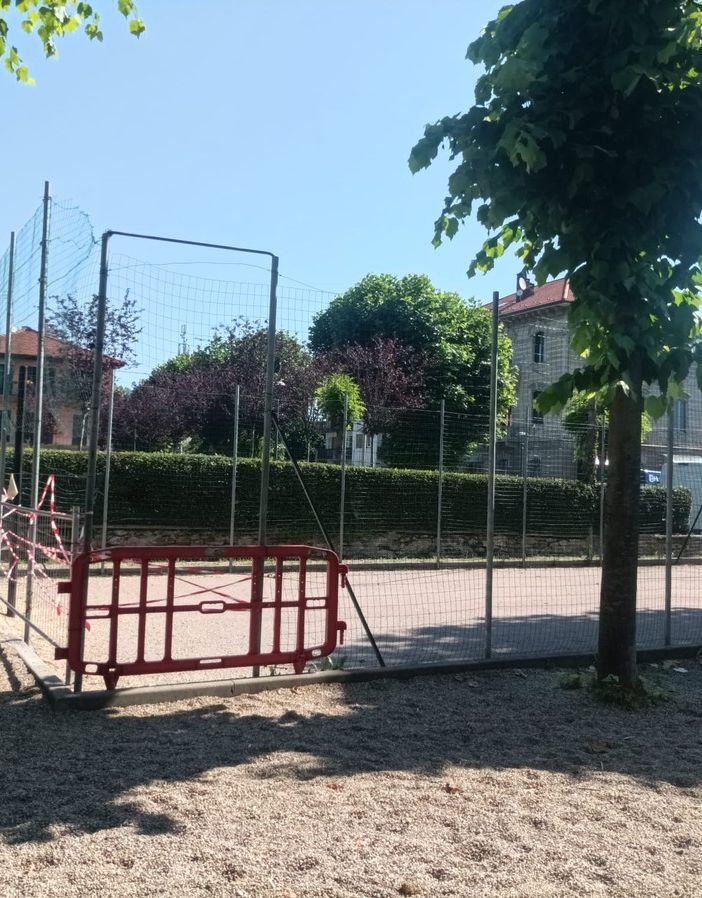 Il campetto da basket di via Ribet