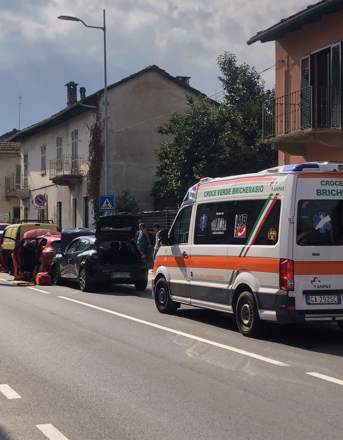 Il tamponamento a Luserna San Giovanni