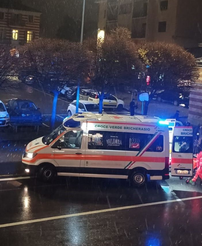I soccorsi alla donna investita a Luserna San Giovanni