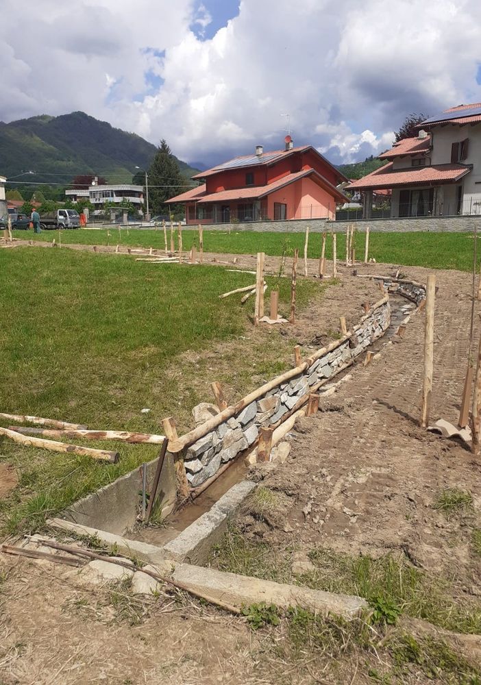 Il Parco in costruzione in via Masel a Luserna San Giovanni