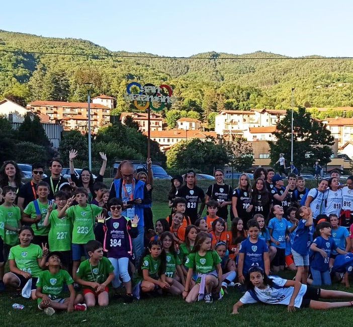 Il gruppo di San Germano Chisone alle Miniolimpiadi di Valle 2022