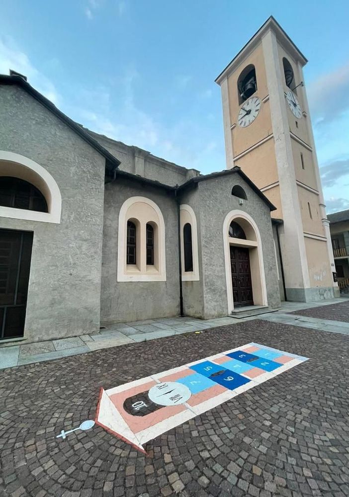 Il primo gioco del parco giochi diffuso di Perosa Argentina